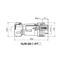 七星科学研究所 NJWプラグ 防水型(シェルΦ20・2極) NJW202PF10 1個 63-3096-81（直送品）