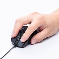 サンワサプライ 有線ブルーLEDマウス 5ボタン 左右対称 ブラック MA-BL172BK（直送品）