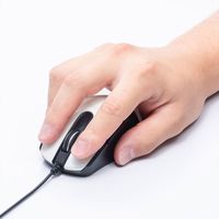 サンワサプライ 有線ブルーLEDマウス 5ボタン 左右対称 ホワイト MA-BL172W（直送品）