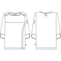 ナガイレーベン 検診衣上衣 ネイビー L FK-1486 1枚