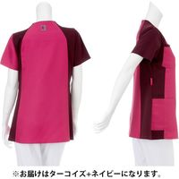 ナガイレーベン 男女兼用スクラブ ターコイズ+ネイビー BL RT-5407 1枚　スクラブ