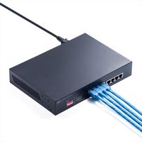 サンワサプライ 長距離伝送・ギガビット対応PoEスイッチングハブ 8ポート PoE+対応 LAN-GIGAPOE81（直送品）