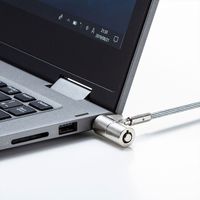 サンワサプライ nanoスロット対応セキュリティワイヤー・シリンダ錠 Nano Saver対応 SLE-38S 1個（直送品）