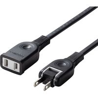 サンワサプライ 電源延長コード スイングプラグ 2P ブラック 5m TAP-EX2105BK 1個（直送品）