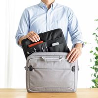 サンワサプライ バッグインバッグ 整理収納 横型 バッグ、ブリーフケース用 IN-GHBB2BK（直送品）