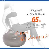 エレコム バランスボール/65cm/グレー HCF-BB65GY 1個（直送品）