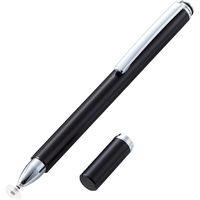 タッチペン スタイラスペン ディスクタイプ スタンダード クリップ付 ブラック P-TPD02BK エレコム 1個