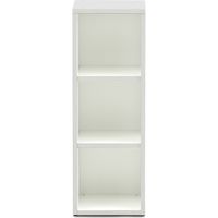 【車上渡し】アール・エフ・ヤマカワ ウッドカルテシェルフ スリム 紙貼 3段 A4ヨコ 幅292×奥行360×高さ850mm ホワイト 1台（直送品）