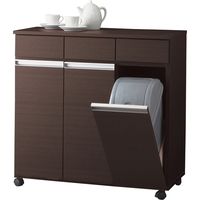 クロシオ ダイニングダストボックス 3D 19Lペール3個付 92196 幅820×奥行400×高さ820mm ブラウン N1125 1台（直送品）