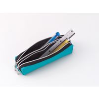 レイメイ藤井 ダブルファスナーカラーペンケース ブラック FY276B 1個