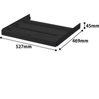 オカムラ VILLAGE VD-Aデスク 専用 中央引出し 幅527×奥行469×高さ45mm ブラック 8VA3DR Z25 1台（取寄品）