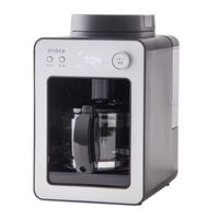 シロカ 全自動コーヒーメーカー カフェばこ SC-A351 シルバー [静音/ミル4段階/コンパクト/豆・粉両対応/蒸らし/ガラスサーバー]