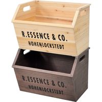 東谷 スタッキングボックス 幅380×奥行285×高さ280mm ナチュラル LFS-176NA 1個（直送品）