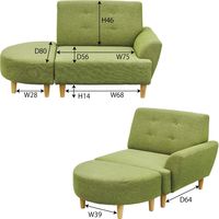 東谷 ライム ソファ 幅960mm グレー SS-119GY 1脚（直送品）