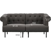 東谷 ソファ 幅1570mm グレー SS-121LGY 1脚（直送品）