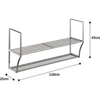 田窪工業所 水切棚 水切りネット付パイプ棚 ネジ止めタイプ 幅1200×奥行250×高さ450mm DN2-120 1台（直送品）
