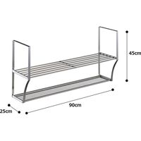 田窪工業所 水切棚 水切りネット付パイプ棚 ネジ止めタイプ 幅900×奥行250×高さ450mm DN2-90 1台（直送品）