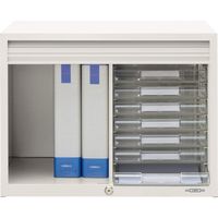 ライオン事務器 レターケース コンビ型シャッター扉カギ付き No.407PT 21713 1台