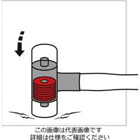 エスコ 27mm/ 359g 無反動ハンマー(ナイロン・鉄) EA570AH-2 1丁（直送品）