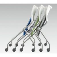 エスコ ビジネスチェアー(ブラック/オレンジ) EA956XE-50 1個(1脚)（直送品）