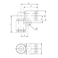 エスコ 4mm エルボユニオン(ステンレス製) EA140HR-4 1セット(3個)（直送品）