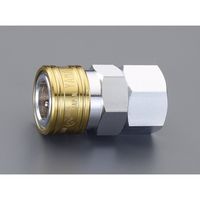 エスコ Rc 1” 雌ねじカップリング(エアホース用/イエロー) EA140BR-83 1セット(3個)（直送品）