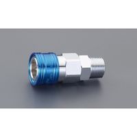 エスコ R 3/8” 雄ねじカップリング(エアホース用/グリーン EA140BL-34 1セット(10個)（直送品）