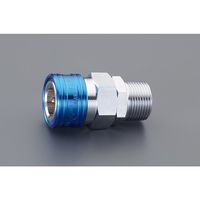 エスコ R 3/4” 雄ねじカップリング(エアホース用/イエロー) EA140BS-63 1セット(3個)（直送品）