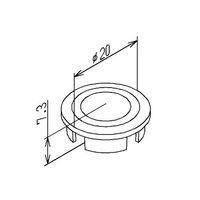 エスコ 水栓ハンドル用インデックス(青) EA468GA-61A 1セット(20個)（直送品）