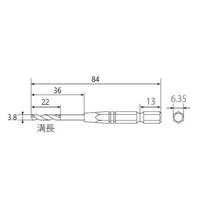 エスコ 3.8mm 薄板ドリル(六角軸/HSS) EA824DS-3.8 1セット(10本)（直送品）