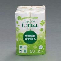 エスコ トイレットペーパー(ダブル/50m/72ロール) EA929AD-12 1箱(72巻)（直送品）