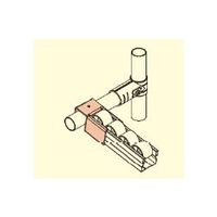 エスコ [パイプラック用] プラコンサポート(25mmローラー用) EA976AW-301 1セット(10個)（直送品）