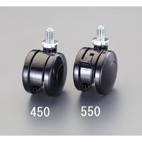 エスコ 60mm キャスター(ツインホイール・M10xP1.5ネジ) EA986TA-460 1セット(10個)（直送品）