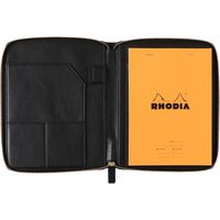 ロディア マドラス ラウンドジップケース No.16 A5 ブロックメモ付きカバー ブラック 1個（直送品）