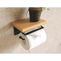 【アウトレット】【軒先渡し】【アウトレット】ヤマソロ TAO トイレットペーパーホルダー 1連 スチールグリーン×木部ナチュラル 1個（直送品）