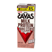 SAVAS（ザバス）ミルクプロテイン 脂肪0 ココア風味 1セット（1本（200ml）×48） 明治　プロテインドリンク