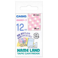 カシオ計算機 カシオネームランドテープ 12ミリ幅 おなまえテープ(ハート柄) XR-12E5 1個