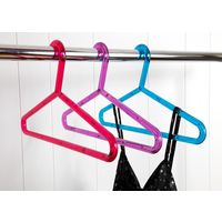 衣類ハンガー ジュレア ラウンド クリアピンク 4660 10本 シンコハンガー（直送品）