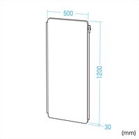 サンワサプライ パーティションブース 増結用パネル 幅500×奥行30×高さ1200mm（パネル1枚あたり） グレー SPT-PB001PN 1セット（直送品）