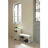 【軒先渡し】あずま工芸 TOCOM エントランスベンチ 幅800mm ホワイト TBC-001 1台（直送品）