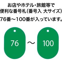 オープン工業 スチロール番号札 大 76～100 緑 BF-53-GN（直送品）