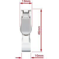 オープン工業 名札用クリップ プラスチック製 NX-14-GY 1袋(10個入)