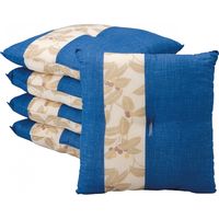 座布団5枚セット 251-55-5ブルー（直送品）