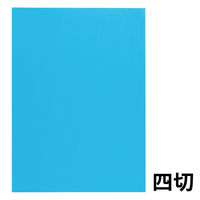 大王製紙 色画用紙 四切 フレッシュカラー うすあお 1袋（100枚入） B-3341