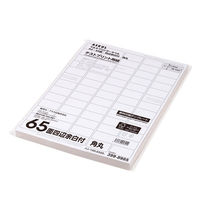 アスクル マルチプリンタラベル（粘着ラベル） 65面四辺余白付角丸 1パック（100シート入） オリジナル（わけあり品）