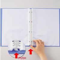 リヒトラブ AQUA DROPs クリヤーブック 交換式 A4S 30穴 15ポケット 青緑 N-5015-28 1セット（2冊）