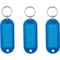 アイ・エス キーホルダー名札 両面ハードL 青 INM-01-BU 10パック