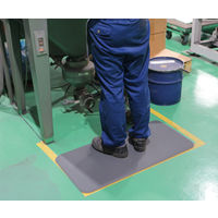 カーボーイ 足腰マット ラウンドコーナータイプ 450×900×12mm グレー AM-459012GY 1枚