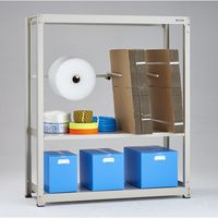 TRUSCO スチールラック M3型中量棚 1800X571XH1800 3段 アーム1段 連結 M3-6663-A1B 1台(1個)（直送品）