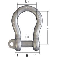 大洋製器工業 大洋 TAIYOシャックル 黒 BDー10(1004812) BD-10 1個 851-6408（直送品）